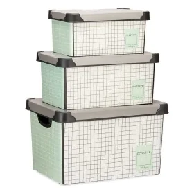 Set of Stackable Organising Boxes Home 3 Pieces Plastic by Kipit, Storage boxes and chests - Ref: S3611191, Price: 18,08 €, D...