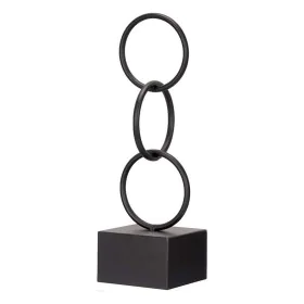 Figura Decorativa Aros Negro Metal (12,5 x 40,5 x 12,5 cm) de Gift Decor, Adornos - Ref: S3611211, Precio: 11,81 €, Descuento: %