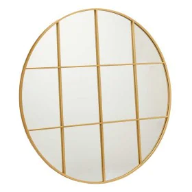 Miroir mural Rond Doré Métal (100 x 2,5 x 100 cm) de Gift Decor, Miroirs muraux - Réf : S3611218, Prix : 116,09 €, Remise : %