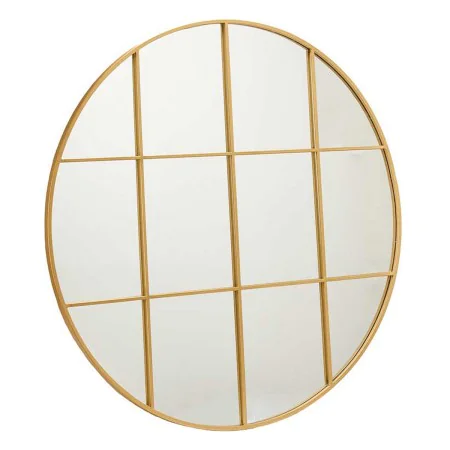 Miroir mural Rond Doré Métal (100 x 2,5 x 100 cm) de Gift Decor, Miroirs muraux - Réf : S3611218, Prix : 111,44 €, Remise : %