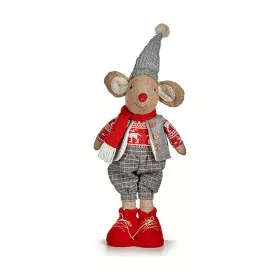 Figura Decorativa Rato Natal 48 cm Branco Vermelho Cinzento Creme de Krist+, Natal - Ref: S3611552, Preço: 20,07 €, Desconto: %