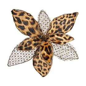 Decorative Flower Leopard Christmas Brown 35 x 35 x 35 cm by Krist+, Christmas - Ref: S3611607, Price: 9,60 €, Discount: %