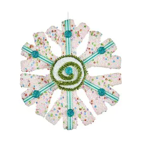 Christmas bauble Blue Snowflakes 17 x 6 x 17 cm White Green by Krist+, Christmas - Ref: S3611650, Price: 10,66 €, Discount: %