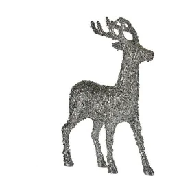 Decoration Medium Reindeer 15 x 45 x 30 cm Silver White Plastic by Krist+, Christmas - Ref: S3612006, Price: 19,07 €, Discoun...