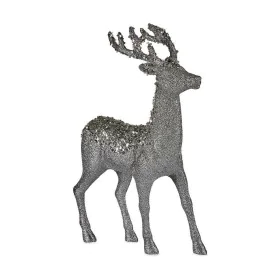 Decoration Medium Reindeer 15 x 45 x 30 cm Silver White Plastic by Krist+, Christmas - Ref: S3612013, Price: 14,99 €, Discoun...