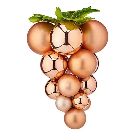 Bola de Natal Uvas Pequeno Cobre Plástico 18 x 24 x 18 cm de Krist+, Natal - Ref: S3612471, Preço: 6,36 €, Desconto: %