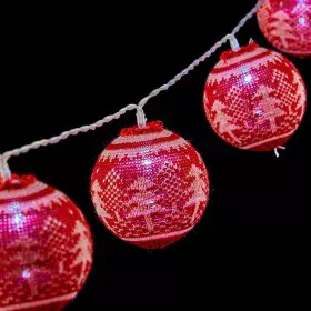 Guirnalda de Bolas LED 2 m Árbol de Navidad Ø 6 cm Rojo Blanco de Krist+, Navidad - Ref: S3612594, Precio: 11,81 €, Descuento: %