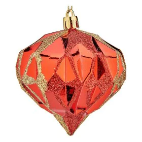 Bolas de Navidad Diamante Ø 8 cm 6 Unidades Rojo Plástico de Krist+, Navidad - Ref: S3612639, Precio: 6,61 €, Descuento: %