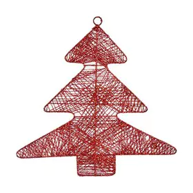 Adorno Natalício Vermelho Metal Árvore de Natal 36,7 x 0,2 x 37,5 cm de Krist+, Natal - Ref: S3612841, Preço: 4,25 €, Descont...