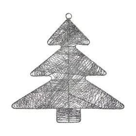 Adorno Navideño Plateado Árbol de Navidad 36,7 x 0,2 x 37,5 cm Metal Plástico de Krist+, Navidad - Ref: S3612842, Precio: 4,6...