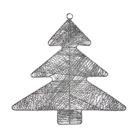 Adorno Natalício Prateado Árvore de Natal 36,7 x 0,2 x 37,5 cm Metal Plástico de Krist+, Natal - Ref: S3612842, Preço: 4,68 €...