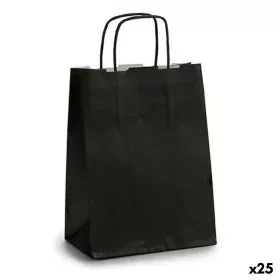 Bolsa de Papel Negro (18 x 8 x 31 cm) (25 Unidades) de Pincello, Cajas y bolsas de regalo - Ref: S3614306, Precio: 9,44 €, De...