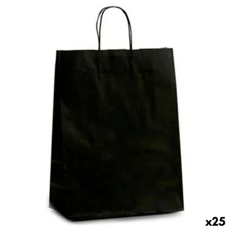 Paper Bag Black (12 x 52 x 32 cm) (25 Units) by Pincello, Gift boxes and bags - Ref: S3614308, Price: 14,28 €, Discount: %