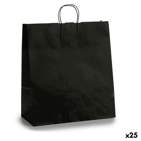 Sac en papier Noir 16 x 57,5 x 46 cm (25 Unités) de Pincello, Sacs et paniers à provisions - Réf : S3614309, Prix : 17,64 €, ...