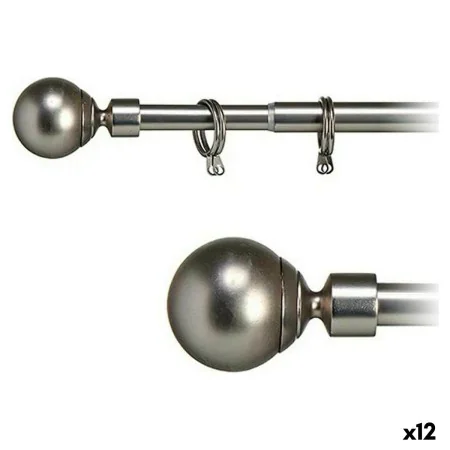 Curtain Bar Ball Extendable Silver Iron (5 x 181 x 5 cm) (12 Units) by Gift Decor, Curtain Poles & Tracks - Ref: S3614358, Pr...