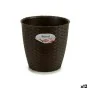 Vaso Stefanplast Plástico Chocolate 19 x 17,5 x 19 cm (12 Unidades) de Stefanplast, Vasos para flores - Ref: S3614378, Preço:...