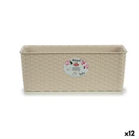 Planter Stefanplast 15,5 x 13,5 x 38,5 cm Beige Plastic (12 Units) by Stefanplast, Window Boxes - Ref: S3614388, Price: 55,42...