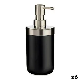 Dispensador de Jabón Plateado Negro Acero Inoxidable Plástico (350 ml) (6 Unidades) de Berilo, Soportes y dispensadores - Ref...