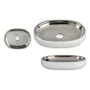 Soap dish Silver Stainless steel White Plastic 9,5 x 2,5 x 13 cm (6 Units) by Berilo, Stands and dispensers - Ref: S3614565, ...