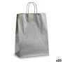 Paper Bag Silver (32 X 12 X 50 cm) (25 Units) by Pincello, Gift boxes and bags - Ref: S3614595, Price: 16,70 €, Discount: %