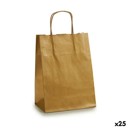 Paper Bag Golden (24 x 12 x 40 cm) (25 Units) by Pincello, Gift boxes and bags - Ref: S3614597, Price: 11,35 €, Discount: %