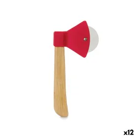 Pizzaschneider Axt Rot Braun Edelstahl Bambus Polypropylen (21,7 x 2 x 10 cm) (12 Stück) von Kinvara, Pizzaschneider - Ref: S...