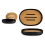 Soap dish Black Brown Bamboo polypropylene 9,5 x 2,5 x 13 cm (6 Units) by Berilo, Stands and dispensers - Ref: S3614760, Pric...