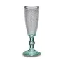 Champagne glass Points Transparent Turquoise Glass 6 Units (185 ml) by Vivalto, Champagne flute - Ref: S3615300, Price: 18,07...