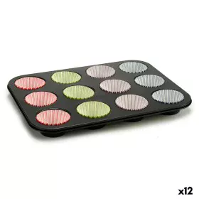 Muffin Tray Multicolour Baking tray (7 x 7 x 3 cm) (35 x 3 x 26,5 cm) (12 Units) by Kinvara, Muffin & Cupcake Tins & Moulds -...