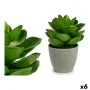 Decorative Plant Grey Green (16 x 21 x 16 cm) (6 Units) by Ibergarden, Artificial Plants - Ref: S3616020, Price: 34,06 €, Dis...