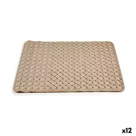 Alfombra de baño Trenzado Beige PVC (0,03 x 50 x 50 cm) (12 Unidades) de Berilo, Alfombras de baño - Ref: S3616030, Precio: 6...