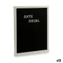 Pintura Preto Branco Painel 144 Letras (2,5 x 50,5 x 40,5 cm) (12 Unidades) de Gift Decor, Frontões decorativos - Ref: S36161...