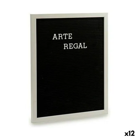 Cuadro Negro Blanco Panel 144 Letras (2,5 x 50,5 x 40,5 cm) (12 Unidades) de Gift Decor, Frontones decorativos - Ref: S361617...