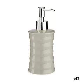 Distributeur de Savon Ondes Céramique Gris Métal 12 Unités (260 ml) de Berilo, Supports et distributeurs - Réf : S3616224, Pr...