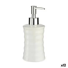 Soap Dispenser Waves Ceramic Metal White (260 ml) (12 Units) by Berilo, Stands and dispensers - Ref: S3616227, Price: 40,81 €...