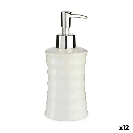 Dispensador de Jabón Ondas Cerámica Metal Blanco (260 ml) (12 Unidades) de Berilo, Soportes y dispensadores - Ref: S3616227, ...