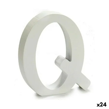 Buchstabe Q Holz Weiß (2 x 16 x 14,5 cm) (24 Stück) von Pincello, Buchstaben & Zahlen - Ref: S3616255, Preis: 14,02 €, Rabatt: %