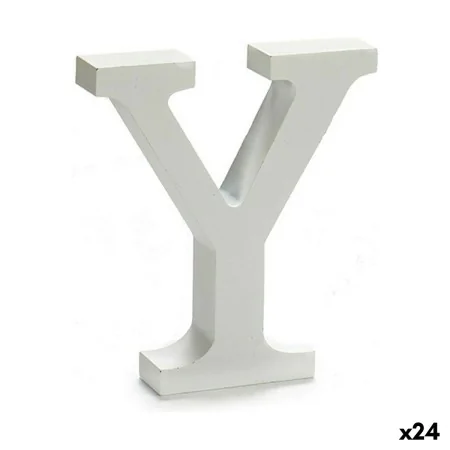 Letter Y Wood White (2 x 16 x 14,5 cm) (24 Units) by Pincello, Letters & Numbers - Ref: S3616256, Price: 14,62 €, Discount: %