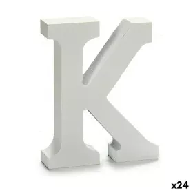 Letter K Wood White (2 x 16 x 14,5 cm) (24 Units) by Pincello, Letters & Numbers - Ref: S3616261, Price: 14,02 €, Discount: %