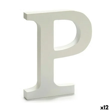 Lettera P Legno Bianco (1,8 x 21 x 17 cm) (12 Unità) di Pincello, Lettere e numeri - Rif: S3616268, Prezzo: 9,52 €, Sconto: %