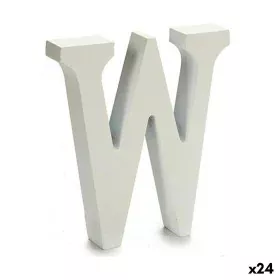 Letter W Wood White (2 x 16 x 14,5 cm) (24 Units) by Pincello, Letters & Numbers - Ref: S3616275, Price: 14,02 €, Discount: %