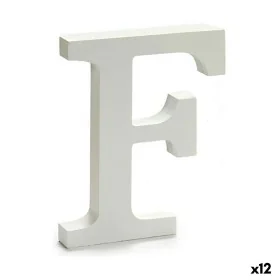 Letra F Madeira Branco (1,8 x 21 x 17 cm) (12 Unidades) de Pincello, Letras e números para artesanato - Ref: S3616277, Preço:...