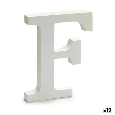 Lettera F Legno Bianco (1,8 x 21 x 17 cm) (12 Unità) di Pincello, Lettere e numeri - Rif: S3616277, Prezzo: 9,52 €, Sconto: %