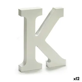 Lettre K Bois Blanc (1,8 x 21 x 17 cm) (12 Unités) de Pincello, Lettres et chiffres - Réf : S3616280, Prix : 10,59 €, Remise : %