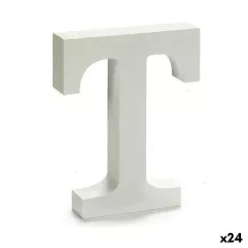 Letter T Wood White (2 x 16 x 14,5 cm) (24 Units) by Pincello, Letters & Numbers - Ref: S3616282, Price: 14,62 €, Discount: %