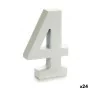 Number 4 Wood White (2 x 16 x 14,5 cm) (24 Units) by Pincello, Letters & Numbers - Ref: S3616288, Price: 14,02 €, Discount: %