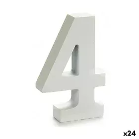 Numeri 4 Legno Bianco (2 x 16 x 14,5 cm) (24 Unità) di Pincello, Lettere e numeri - Rif: S3616288, Prezzo: 14,02 €, Sconto: %