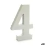 Number 4 Wood White (1,8 x 21 x 17 cm) (12 Units) by Pincello, Letters & Numbers - Ref: S3616294, Price: 9,52 €, Discount: %