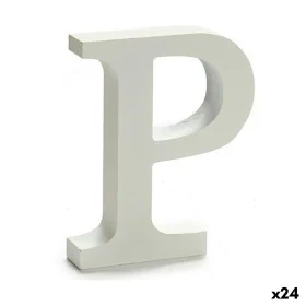 Letter P Wood White (2 x 16 x 14,5 cm) (24 Units) by Pincello, Letters & Numbers - Ref: S3616295, Price: 14,62 €, Discount: %