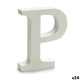 Letter P Wood White (2 x 16 x 14,5 cm) (24 Units) by Pincello, Letters & Numbers - Ref: S3616295, Price: 14,02 €, Discount: %